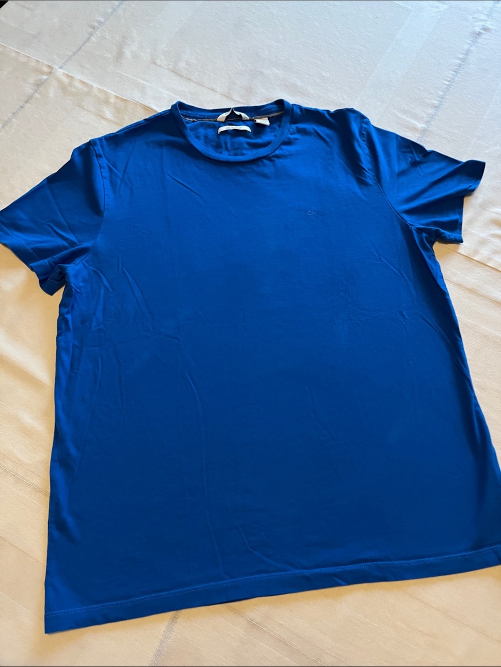 Calvin Klein Liquid Touch  Crew Neck T-Shirt - Royal Blue Size Medium